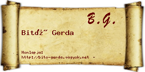 Bitó Gerda névjegykártya